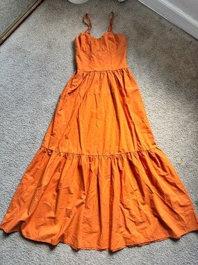 YFB, XS, orange summer depress with 2 pockets